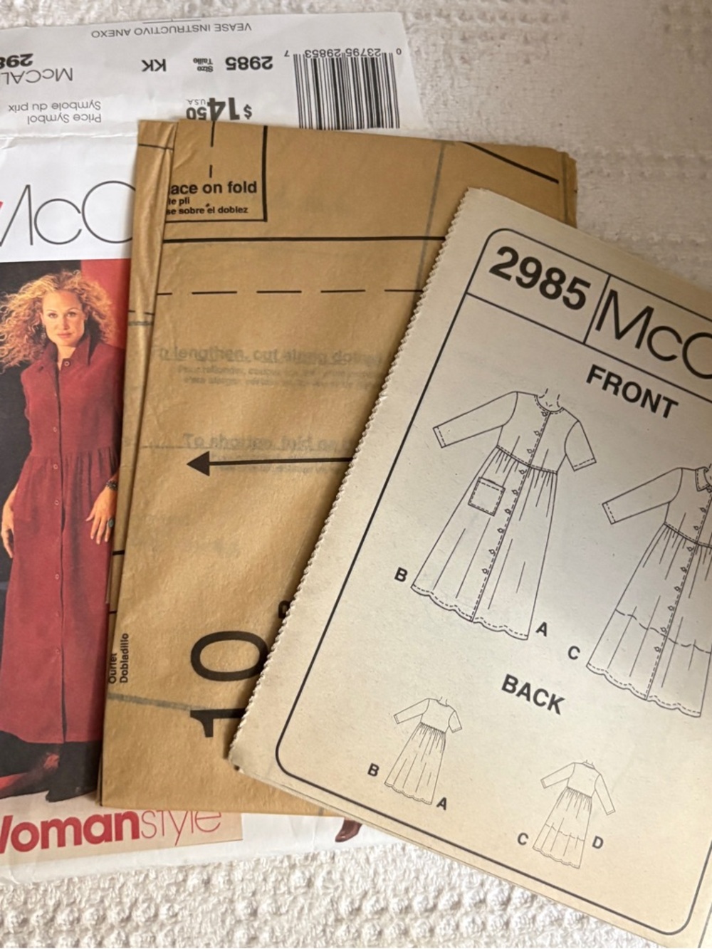 Easy McCalls Woman Style Pattern 2985 KK for Women’s Dress - Picture 2 of 3
